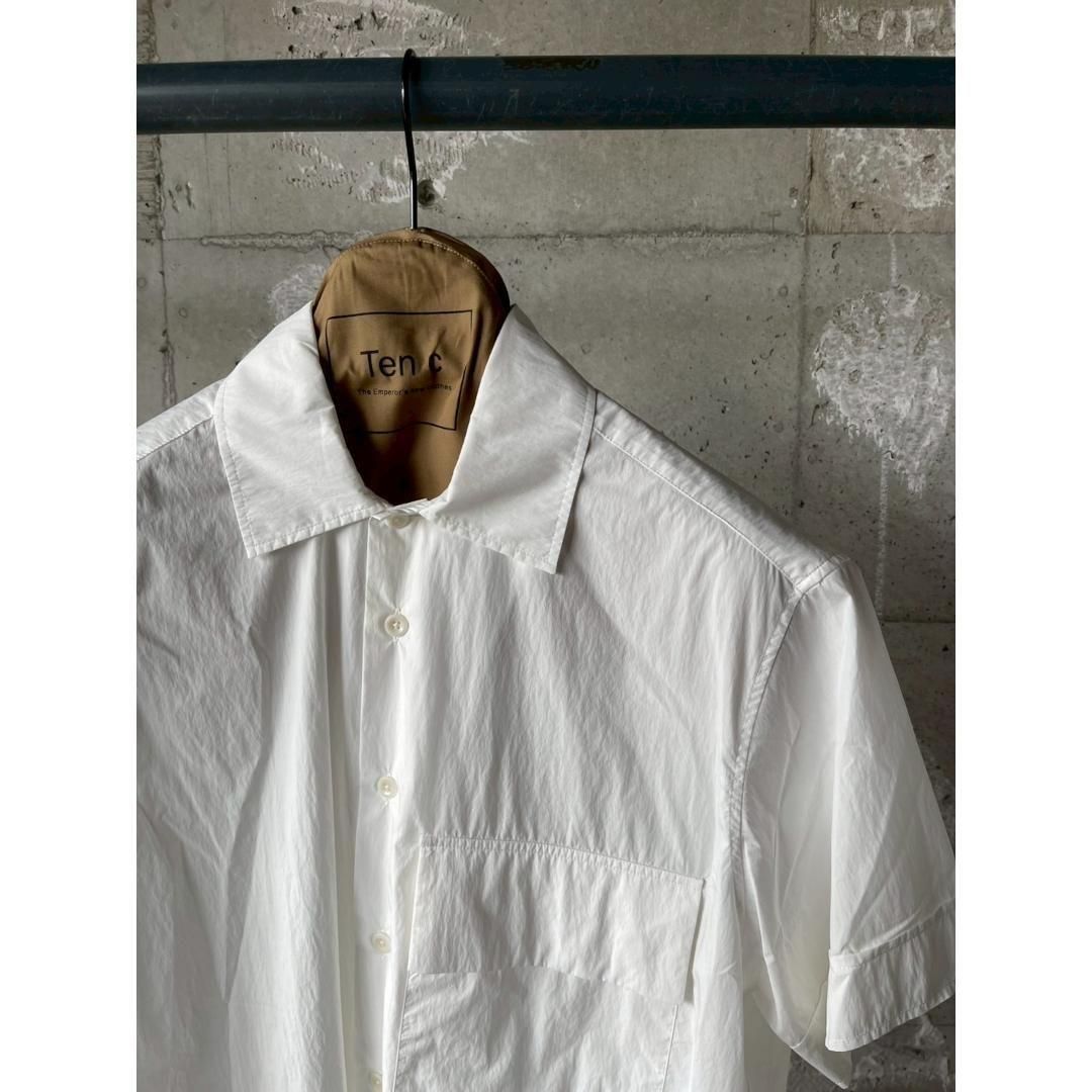 Ten-C★新品8.8万円 テンシー 後染めブラックのジップシャツブルゾン52 Ten-C☆新品8.8万円 テンシー 後染めブラックのジップシャツ