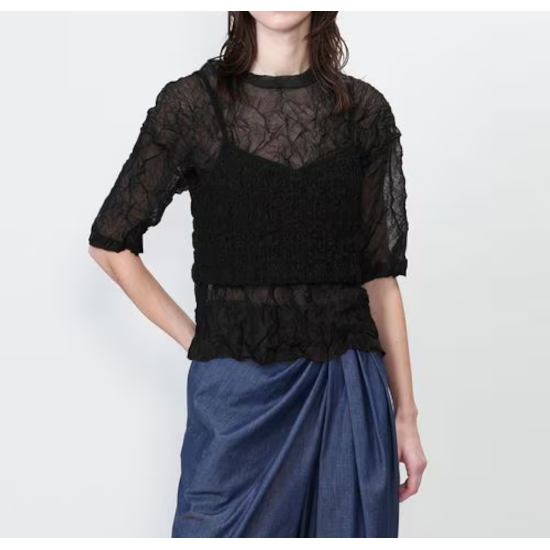 ♦︎美品♦︎＜ASTRAET＞ショートスリーブニット ASTRAET【アストラット】 16G リンクル ショートスリーブニット