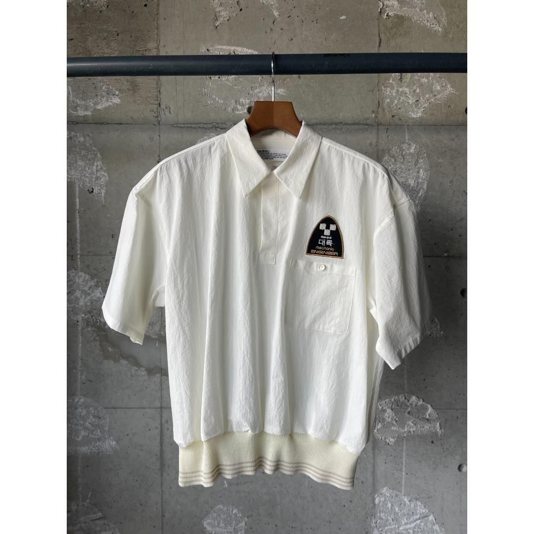 トップス DAIRIKU25SS Embroidary H-S rib shirt DAIRIKU 【ダイリク】 EMBROIDARY H-S RIB SHIRT WHITE (25SS SHT11)