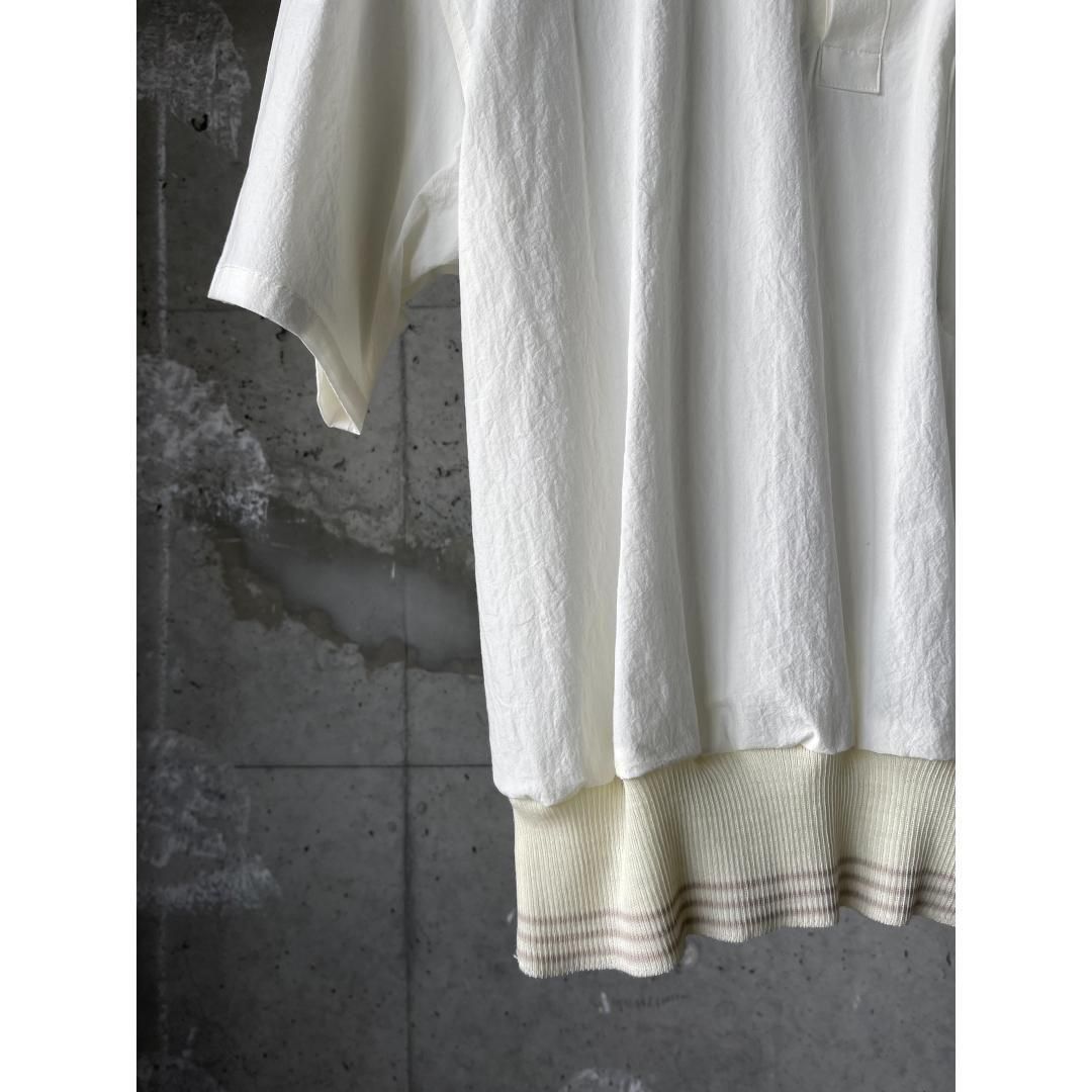 トップス DAIRIKU25SS Embroidary H-S rib shirt DAIRIKU 【ダイリク】 EMBROIDARY H-S RIB SHIRT WHITE (25SS SHT11)