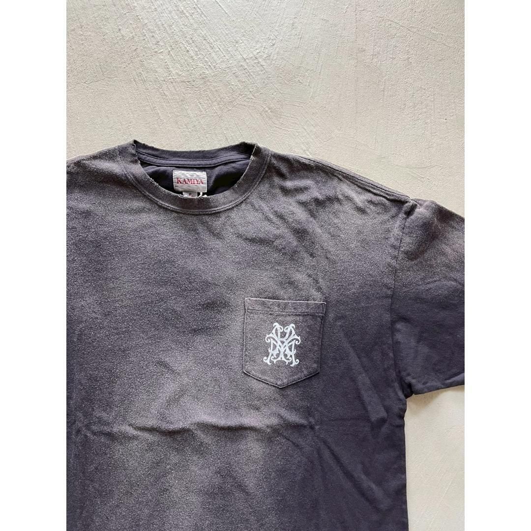 KAMIYA|カミヤ ROSE Distressed Pocket Tee BLACK (G14TS079)