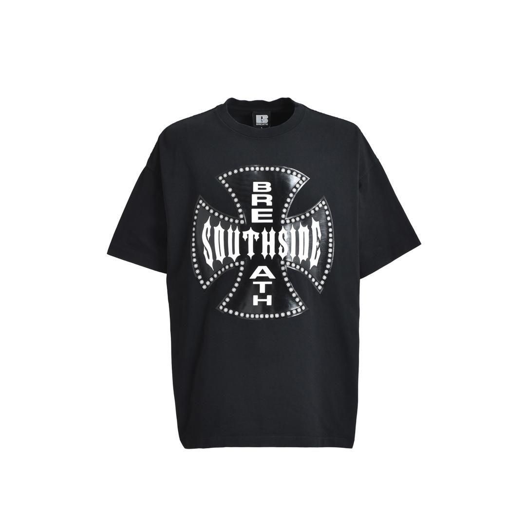 BREATH|֥쥹 SOUTHSIDE CROSS LOGO TEE / BLACKBLACK  (BR25SS-C5022)
