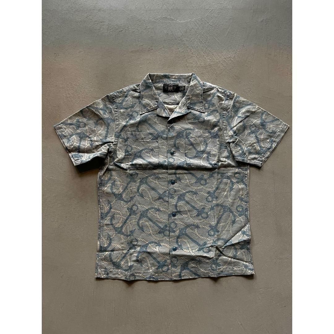 RRL|ダブルアールエル Indigo Anchor Print Camp Shirt MULTI RRL|ダブルアールエル Indigo Anchor Print Camp Shirt MULTI