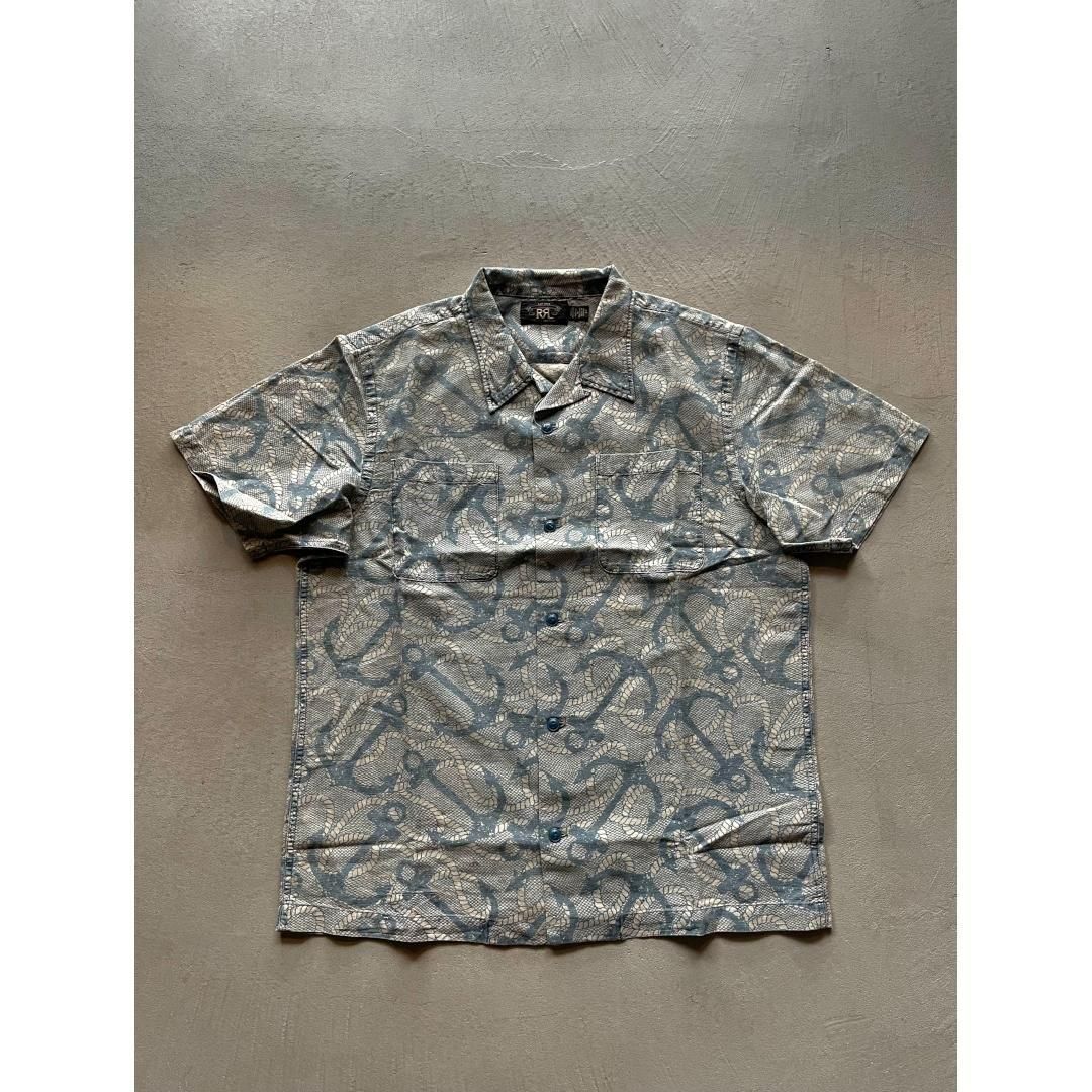 RRL|ダブルアールエル Indigo Anchor Print Camp Shirt MULTI