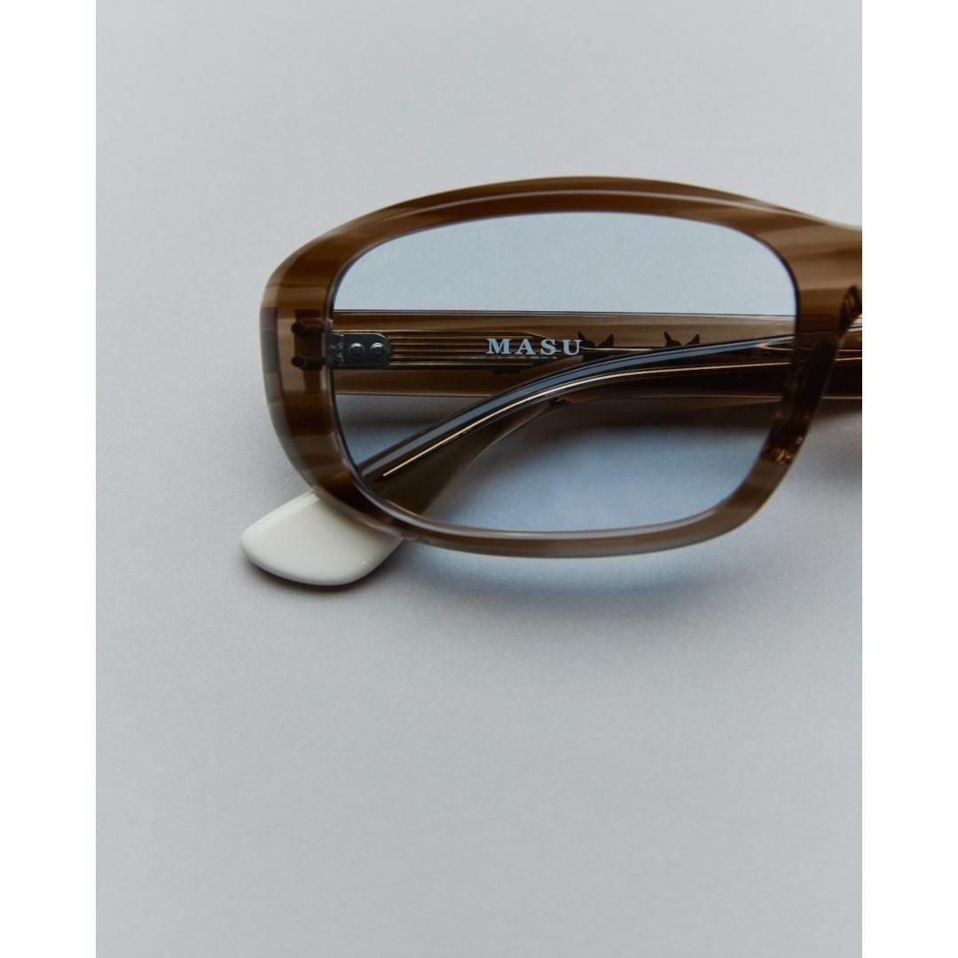 Masu blanc ブラウン サングラス MASU(エムエーエスユー)のBLANC OVAL SHAPE SUNGLASSES BLACKの