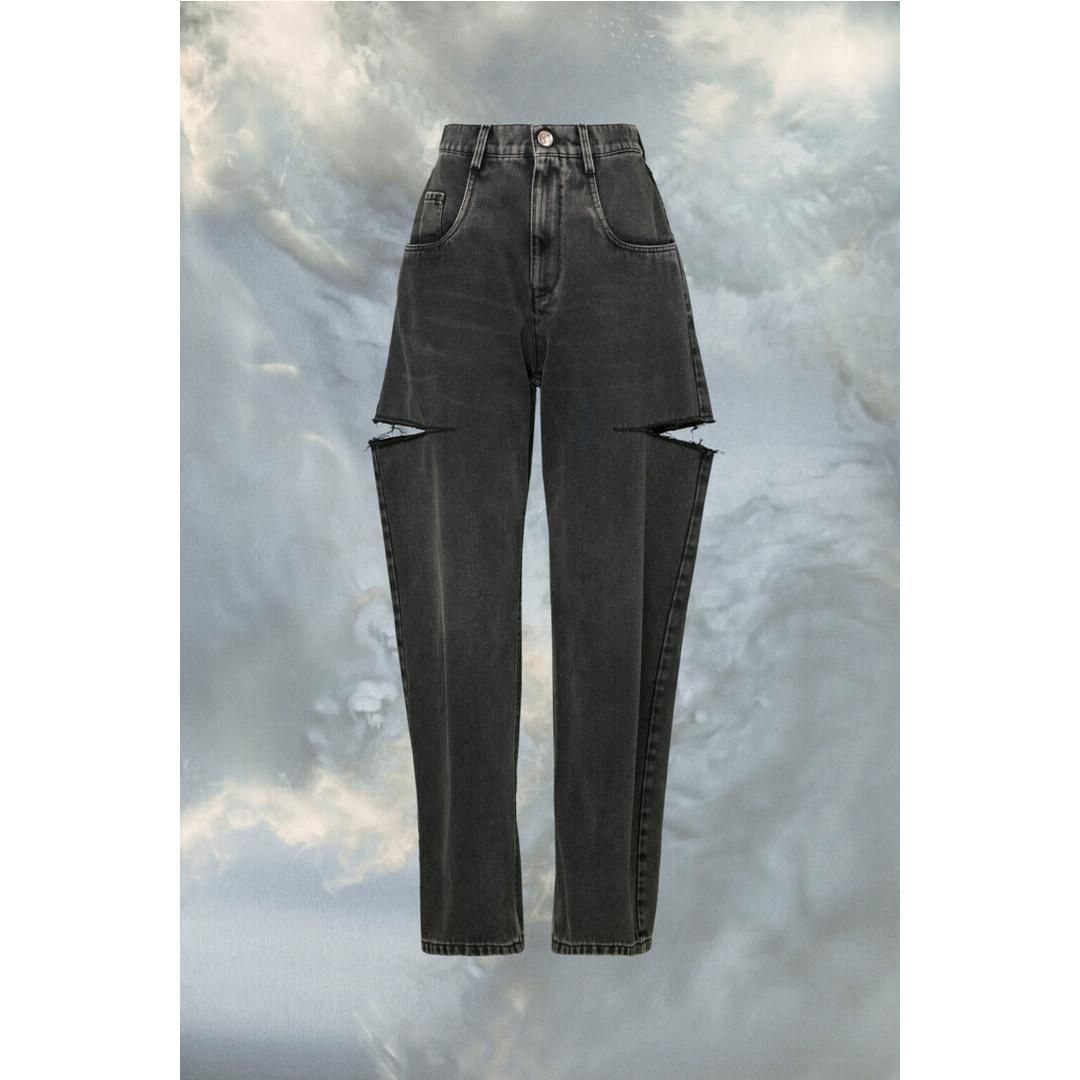 Maison Margiela ڥ᥾ޥ른  Denim jeans with slash details BLACK (S51LA0051S30743965) 