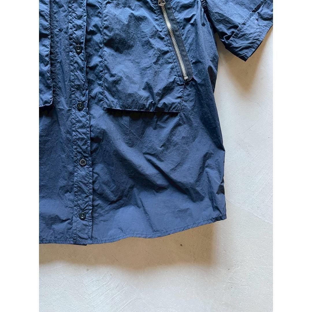 Ten-C★新品8.8万円 テンシー 後染めブラックのジップシャツブルゾン52 Ten-C☆新品8.8 テンシー 後染めブラックのジップシャツブルゾン52