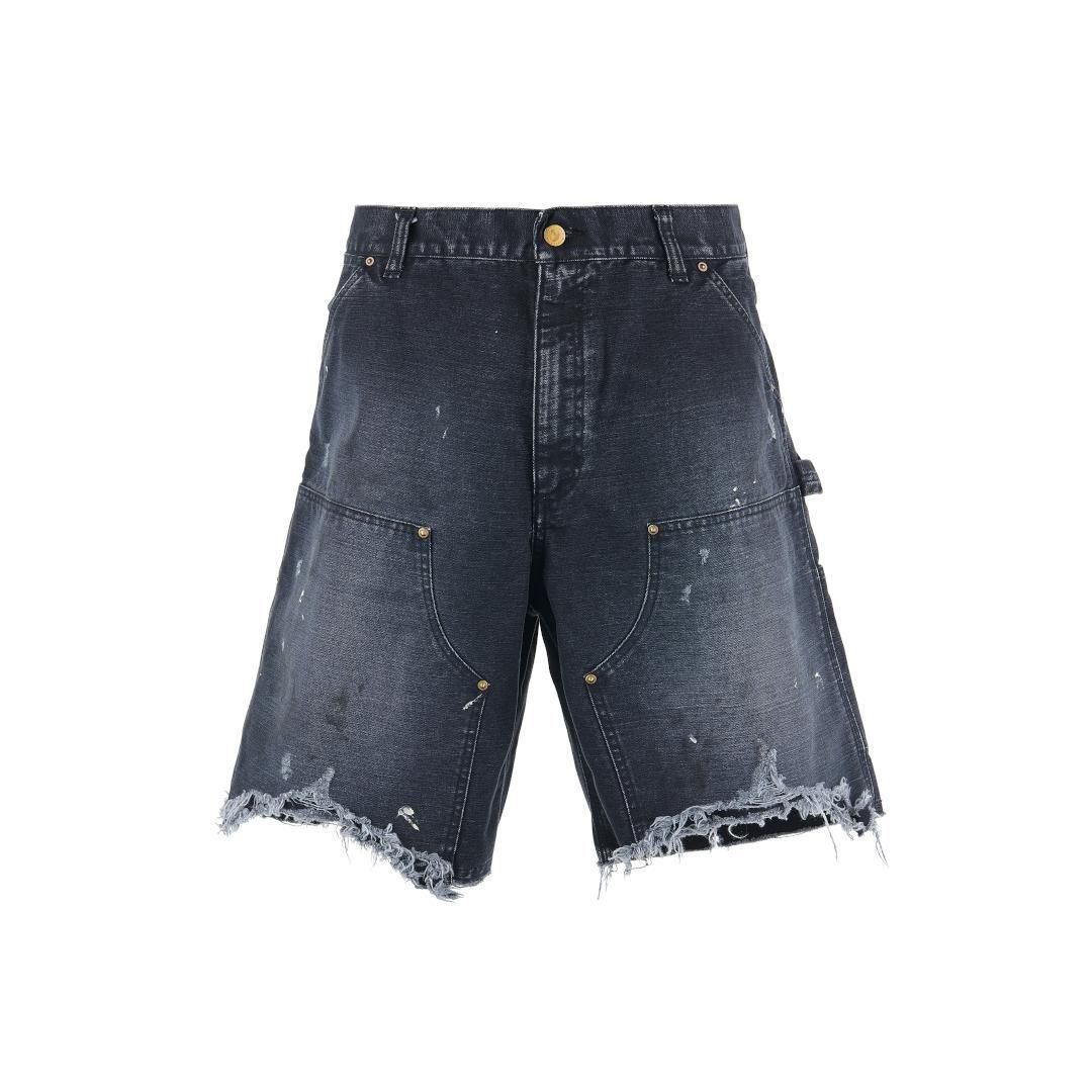 SAINT Mxxxxxx 【セント マイケル】 DOUBLE KNEE SHORTS/BLACK