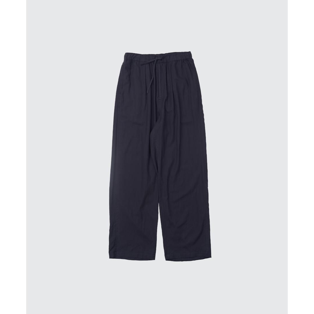 YOKE|衼   GARMENTDYED COTTON SILK TWILL EASY PANTS  NAVY (YK25SS001007P)