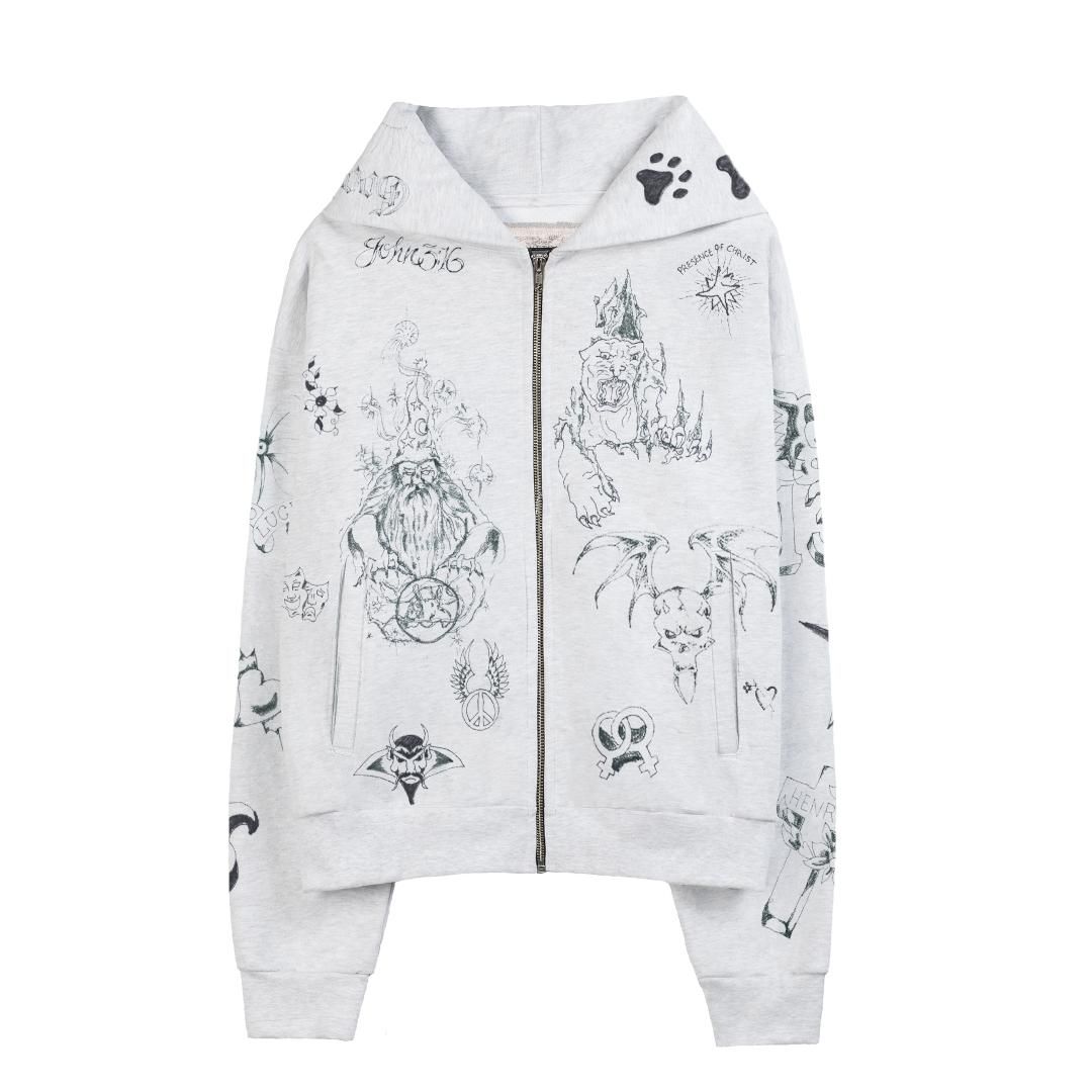 Basketcse | Хåȥ  Sailor, zip hoodie  HEATHER GREY