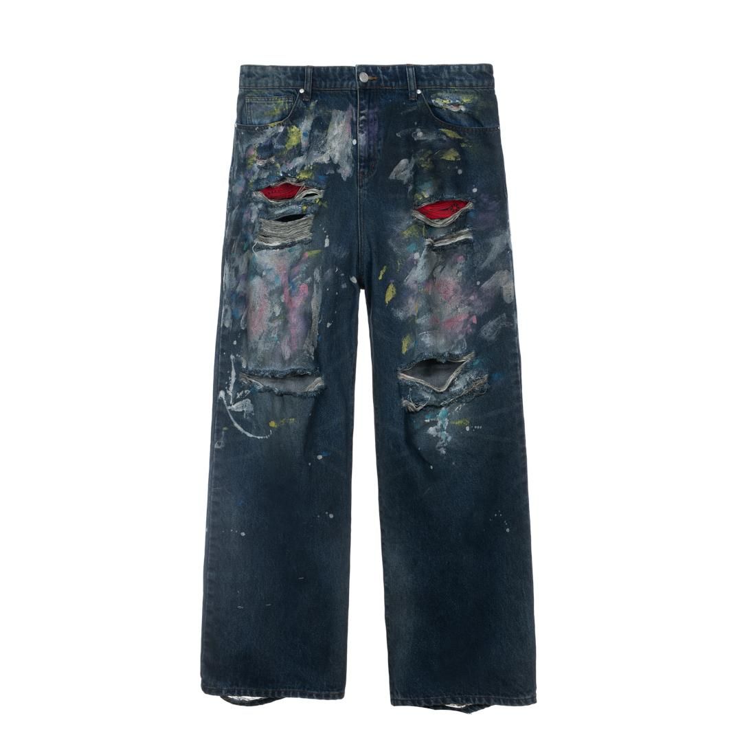 Basketcse | Хåȥ  LAX BAGGY DENIM PAINT SPLATTER / MULTI 