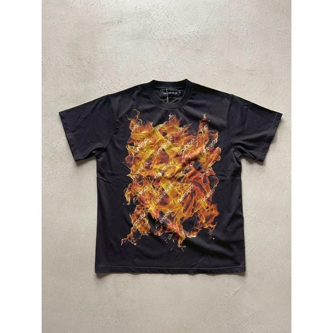 RACER WORLDWIDE | 졼ɥ磻  FLAME T-SHIRT BLACK (2511-13813-0130003) (0130004)