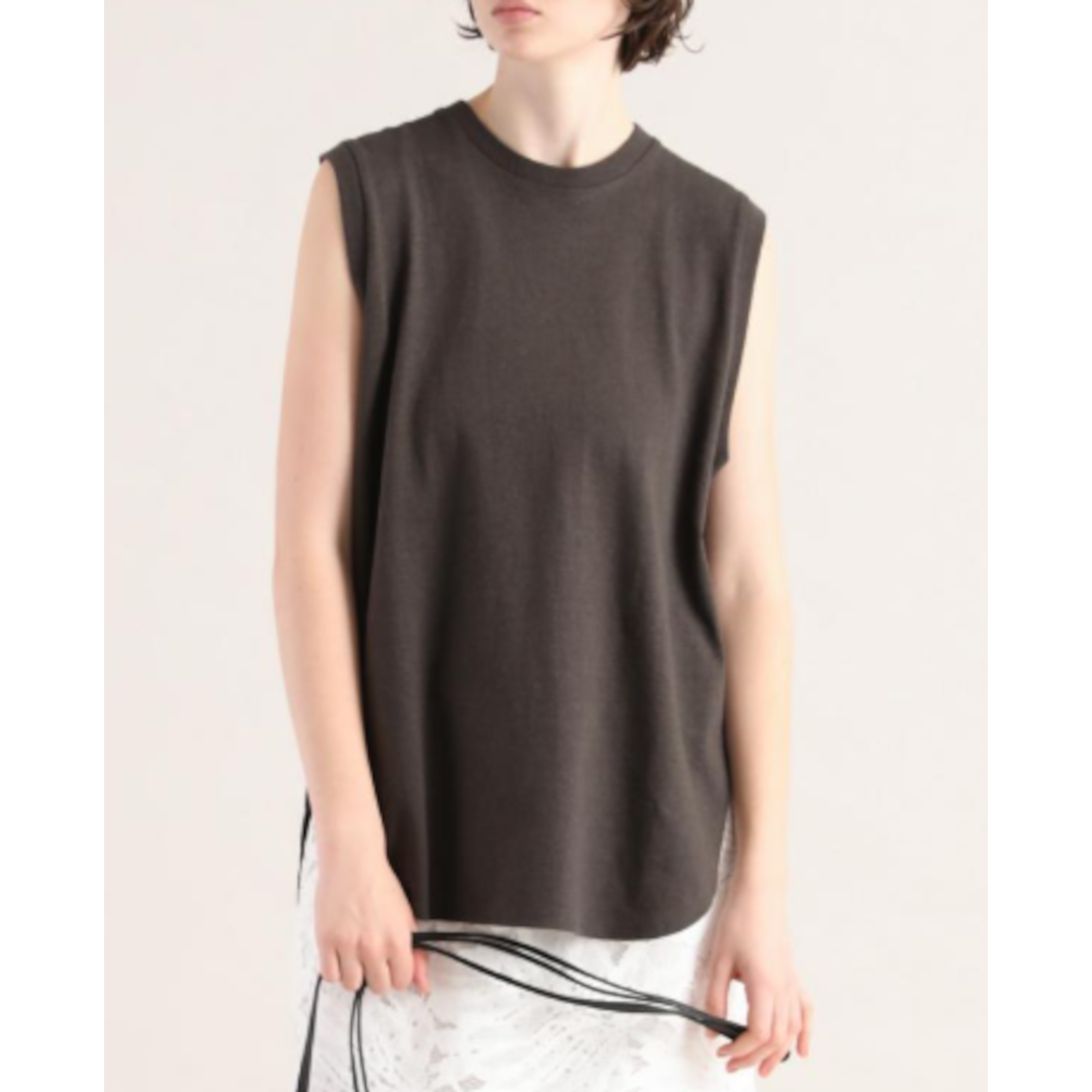 SACRAڥHEMP COTTON JSY BACK LOGO TOP 980CHARCOAL (125245091) 