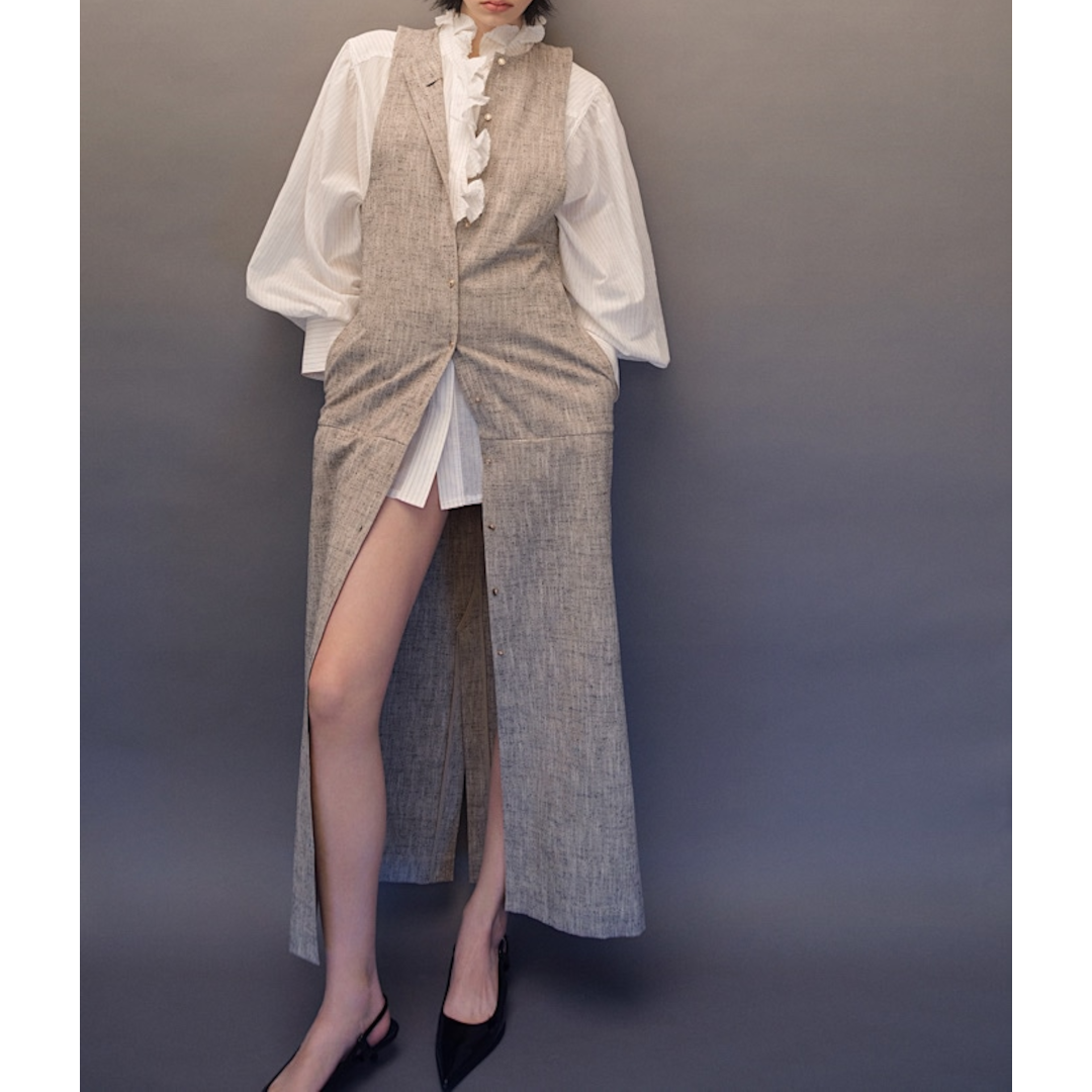 RUMCHE ڥࡦ Tweed Dress / gray beige (R25S10304)