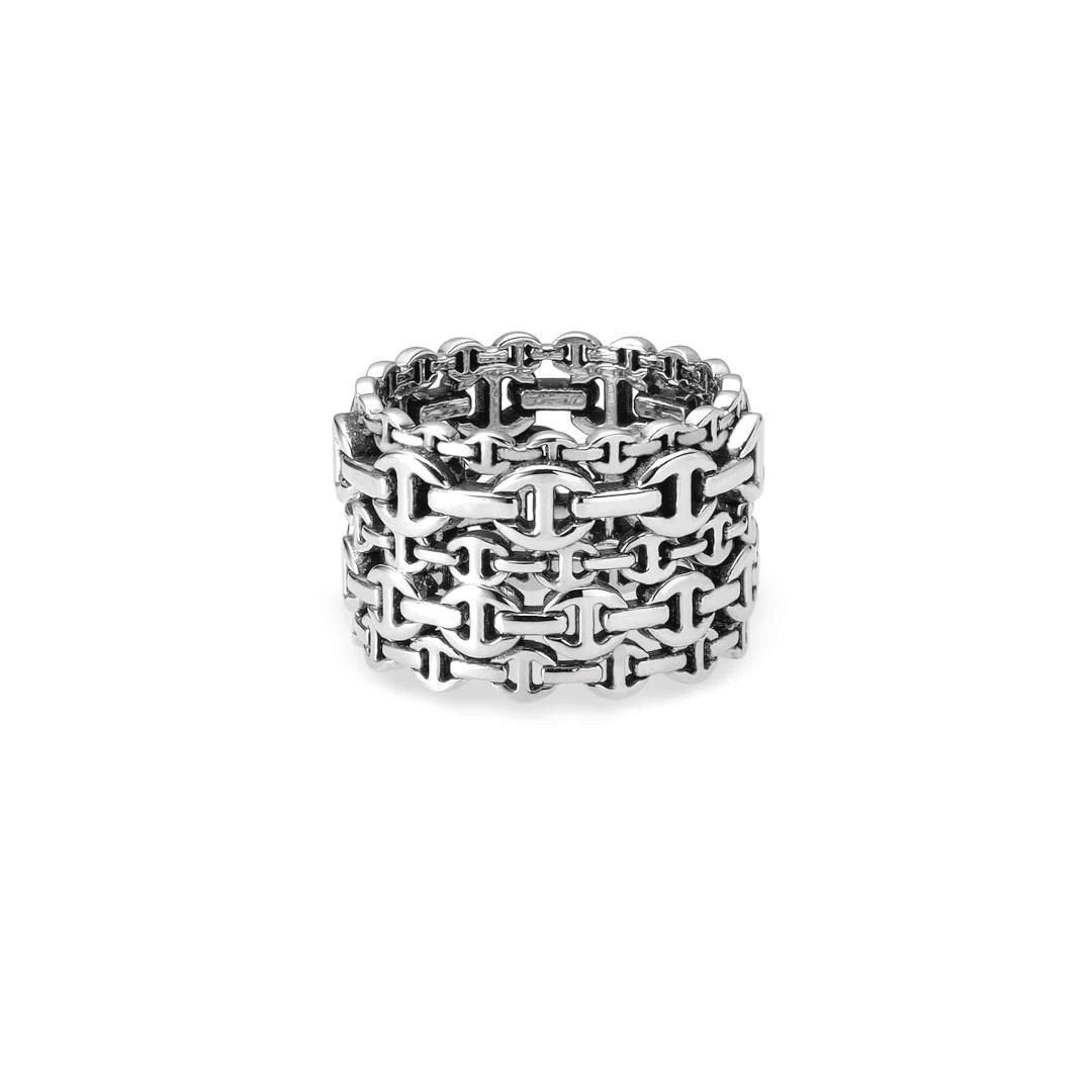 HOORSENBUHSڥۡ֡ DAMASH MULTI-STACKET RING SILVER (9911700574)
