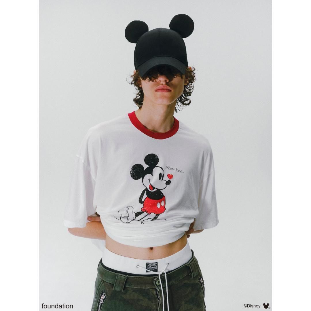 【BASICKS】ベーシックス × Mickey Mouse プリント◇Tシャツ BASICKS|ベーシックス × MICKEY MOUSE VINTAGE RINGER T-SHIRT