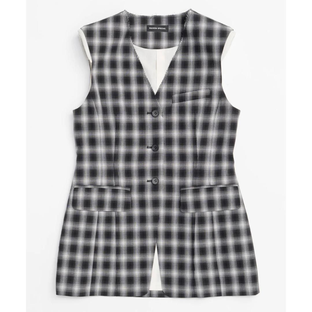 MAISON SPECIAL ڥ᥾󥹥ڥSuiting V-neck Gilet BLACK (21251315211)