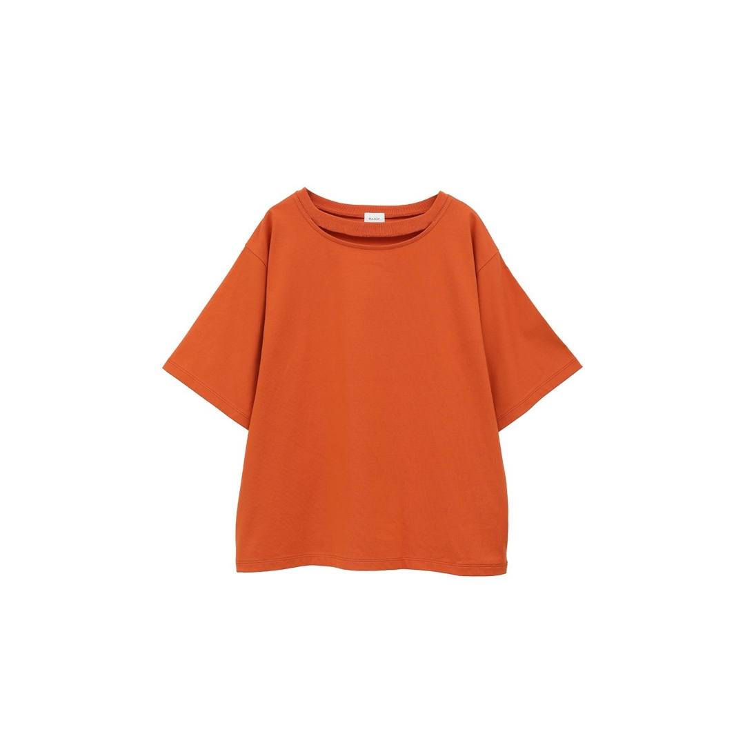 MANOF ڥޥΥա SLIT NECK CUT TOPS ORANGE (88105-1112)