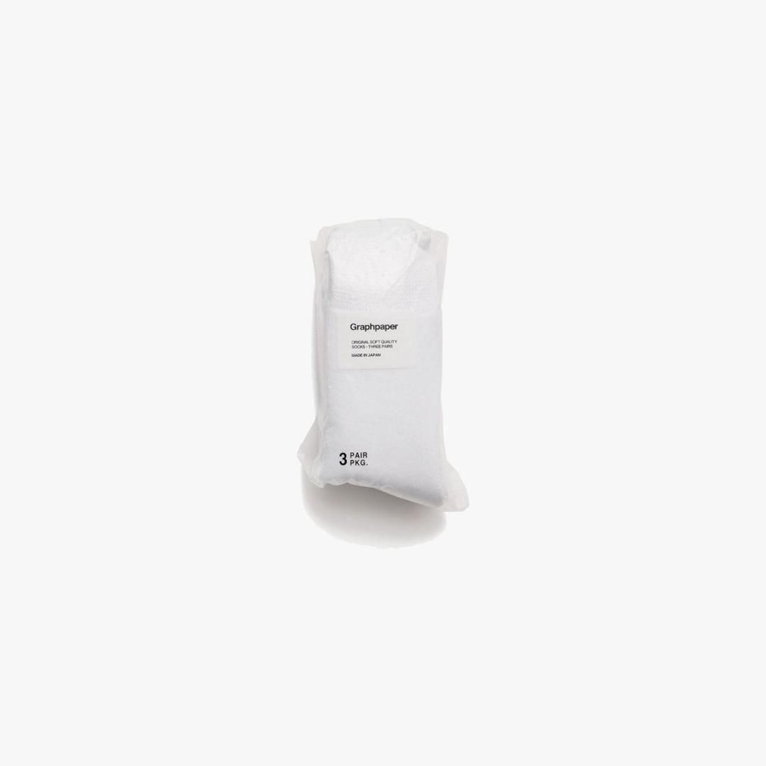 Graphpaper | եڡѡ  3-Pack Socks MONOTONE  (GU252-90028B) 