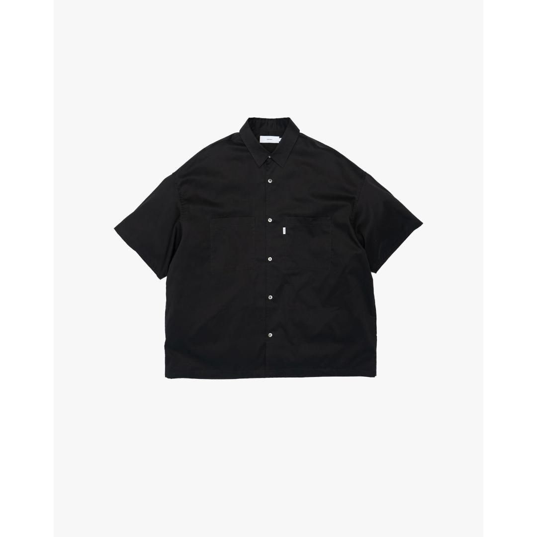 Graphpaper／オーバーサイズ Box Shirtブラック／即日発送可 Graphpaper (グラフペーパー) Solotex Twill S/S Oversized Box