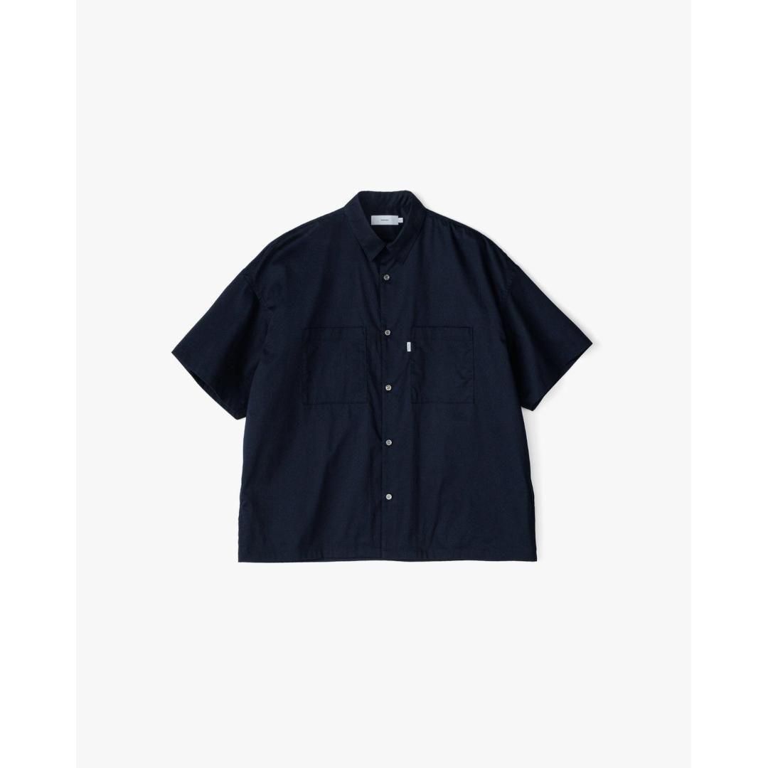 Graphpaper | եڡѡ  Solotex Twill S/S Oversized Box Shirt  NAVY (GM252-50001B) 