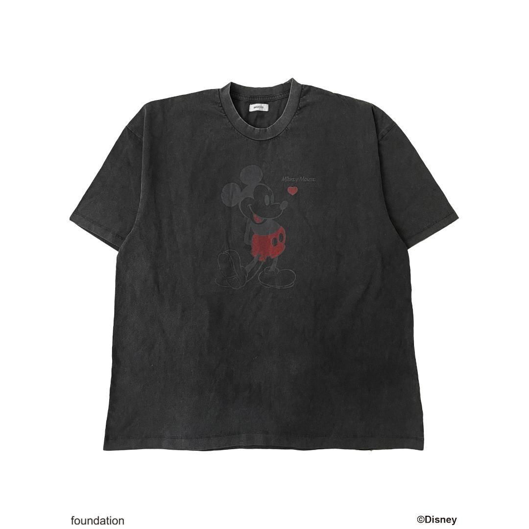 BASICKS|١å  Mickey Mouse Vinatge Print T-shirt BLACK (DIS-0501)