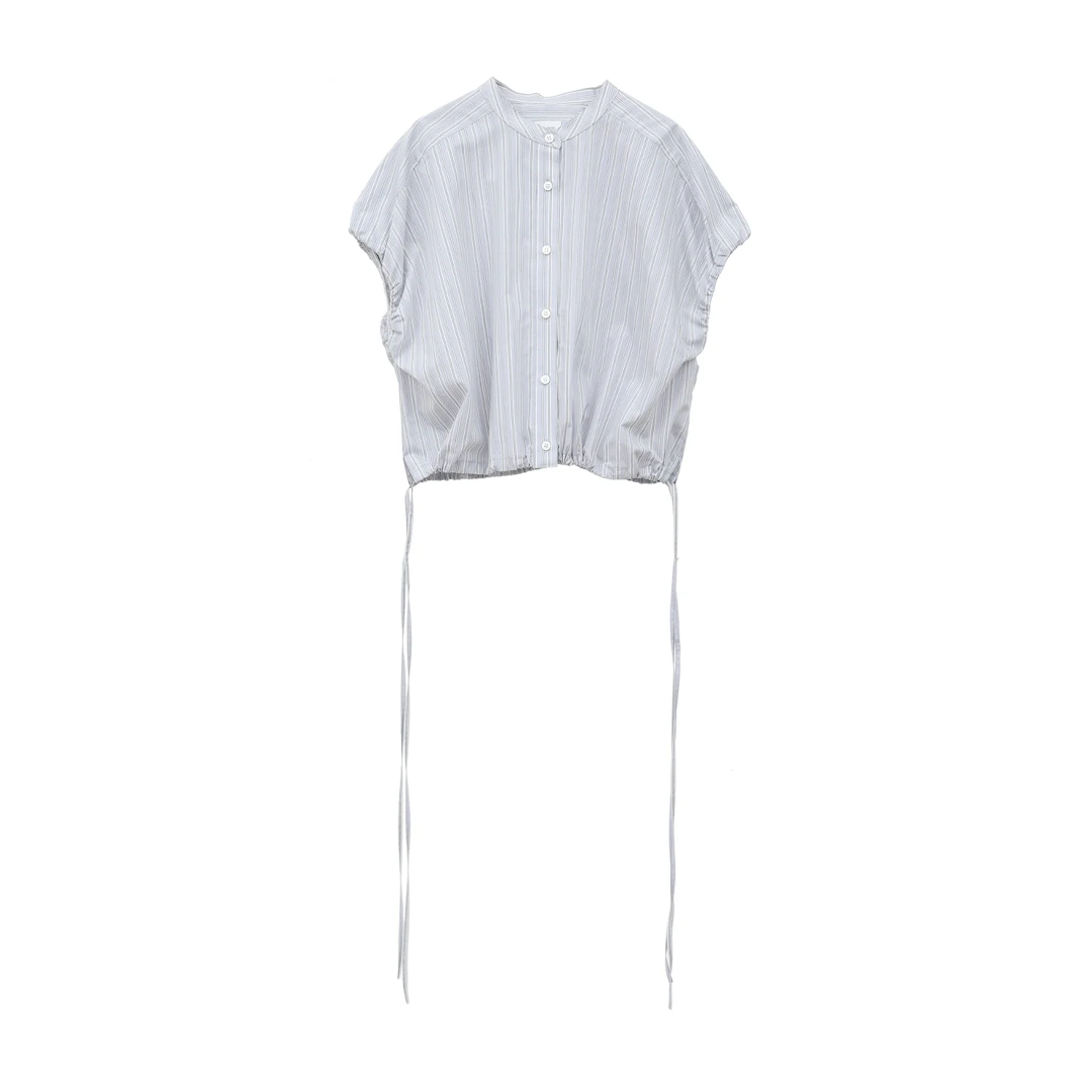 MANOF ڥޥΥա STRIPE SHORT TOP LIGHT BLUE (88122-4182)