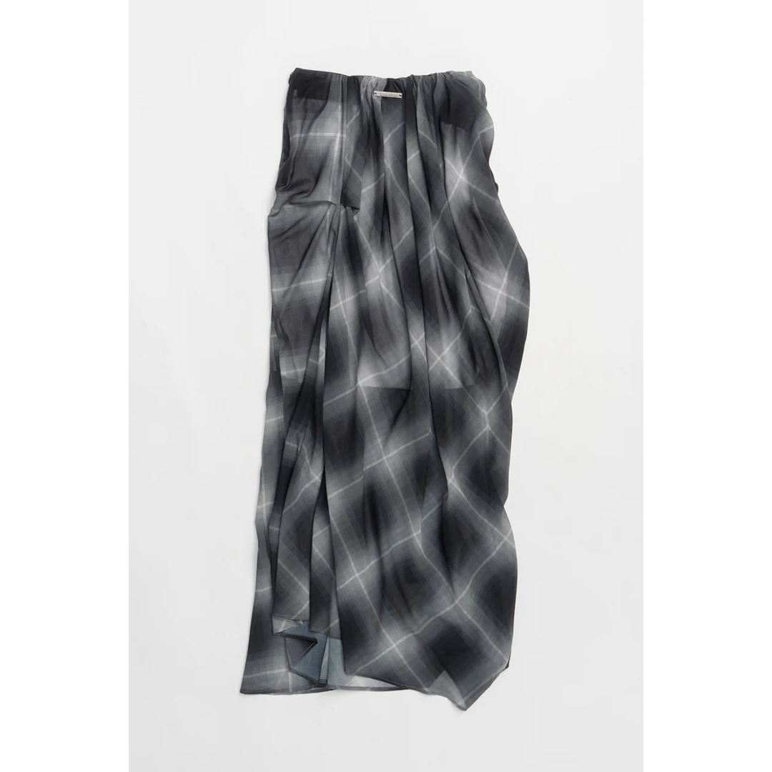 PRANK PROJECT ڥץ󥯥ץȡDraped Sheer Check Skirt BLACK (31251515607)