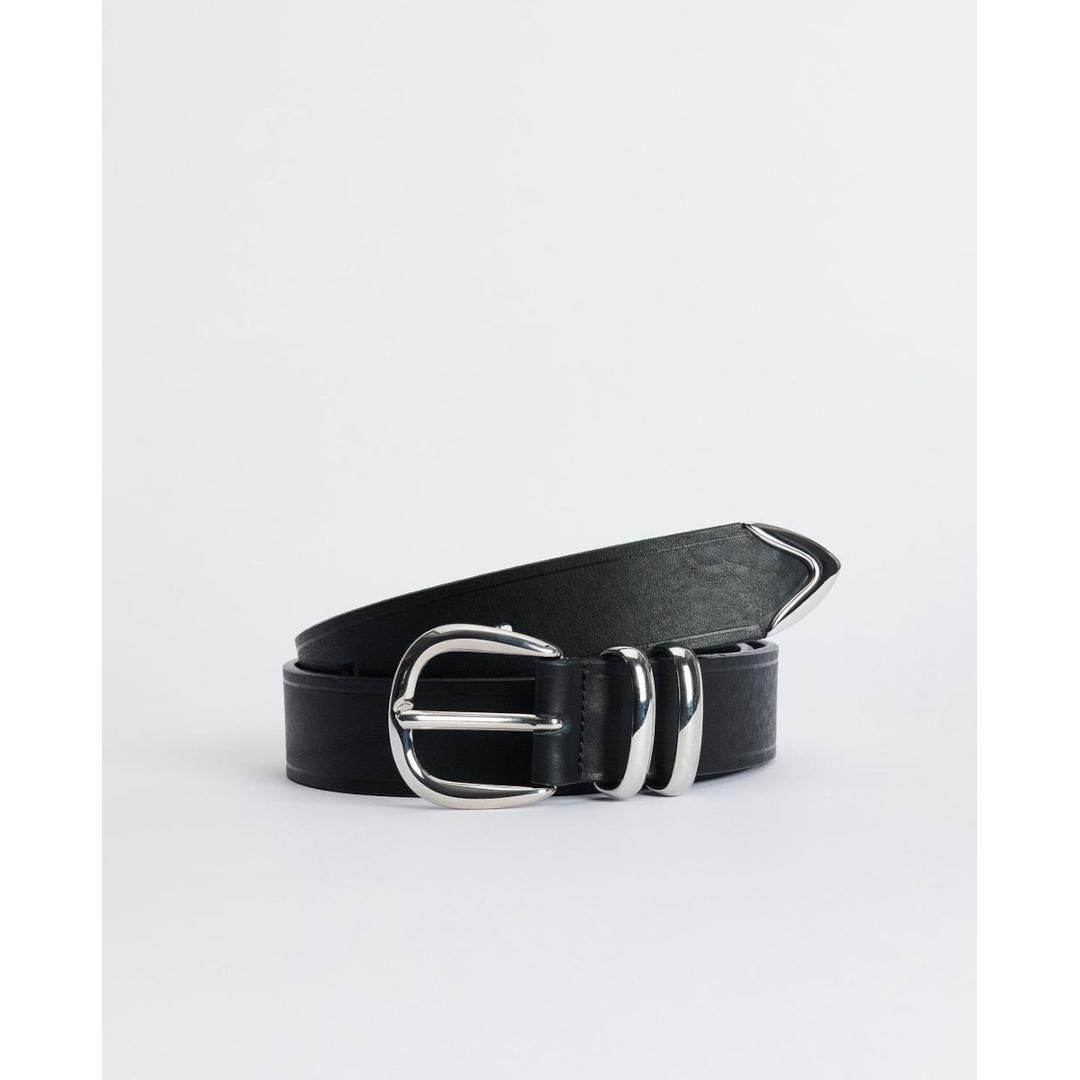 SUNFLOWER | ե  tip end belt 3,5cm - BLACK (8021-5)