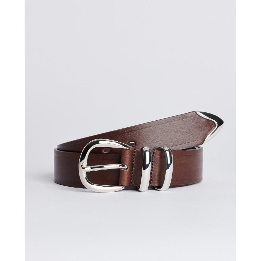 SUNFLOWER | ե  tip end belt 3,5cm - BROWN (8021-5)