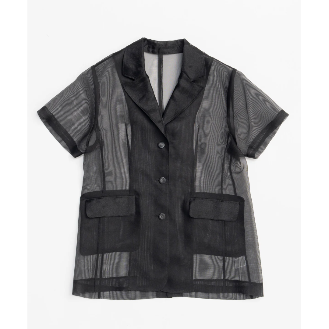 MAISON SPECIAL ڥ᥾󥹥ڥ Sheer Half Sleeve Jacket BLACK(21251115204)