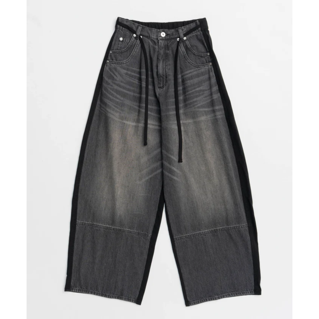 MAISON SPECIAL ڥ᥾󥹥ڥ Cut Docking Curve Denim Pants BLACK(21251465320)