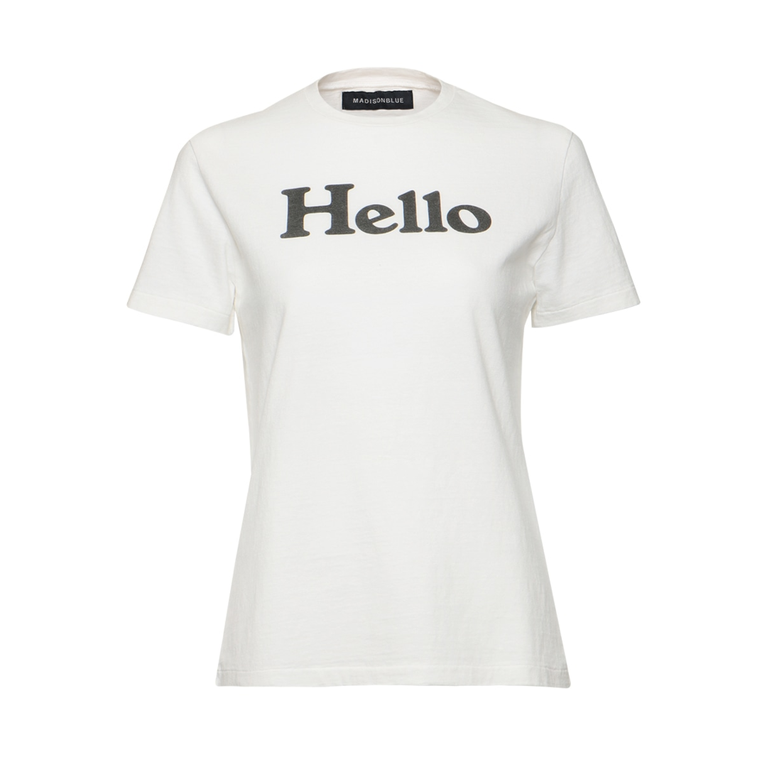 【超お買い得！】 MADISONBLUE 【マディソンブルー】 HELLO TEE WHITE (MB000-7001) トップス