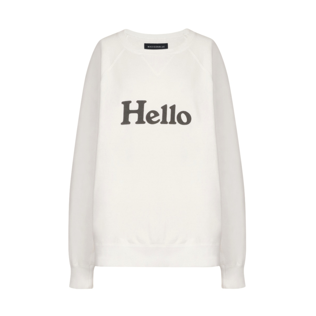 MADISONBLUE ڥޥǥ֥롼 HELLO SWEAT L/S URAKE DYED WHITE (MB251-7701)