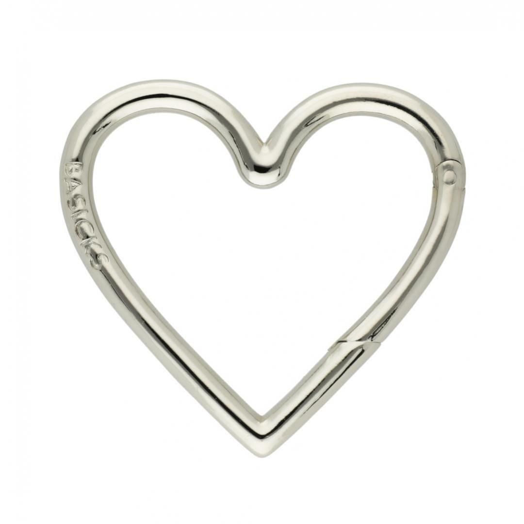 BASICKS|  ١å Heart Carbiner SILVER (S-1101)