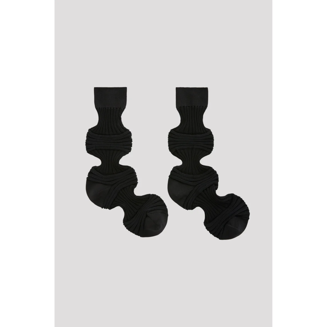 CFCL ڥե GARTER RIB SOCKS BLACK (CF000AI022)