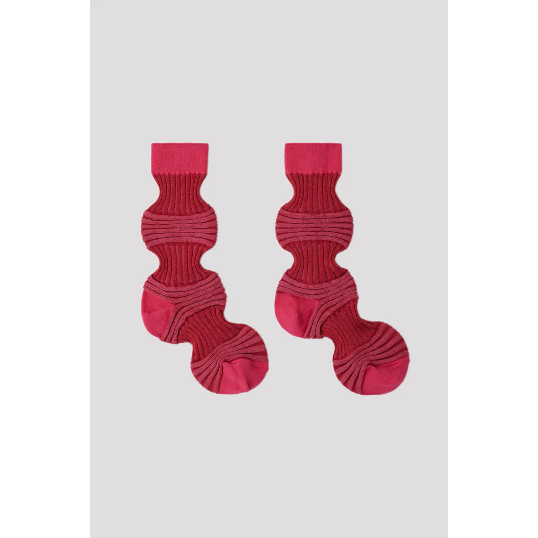 CFCL ڥե GARTER RIB SOCKS VIVID PINK MULTI (CF010AI013)