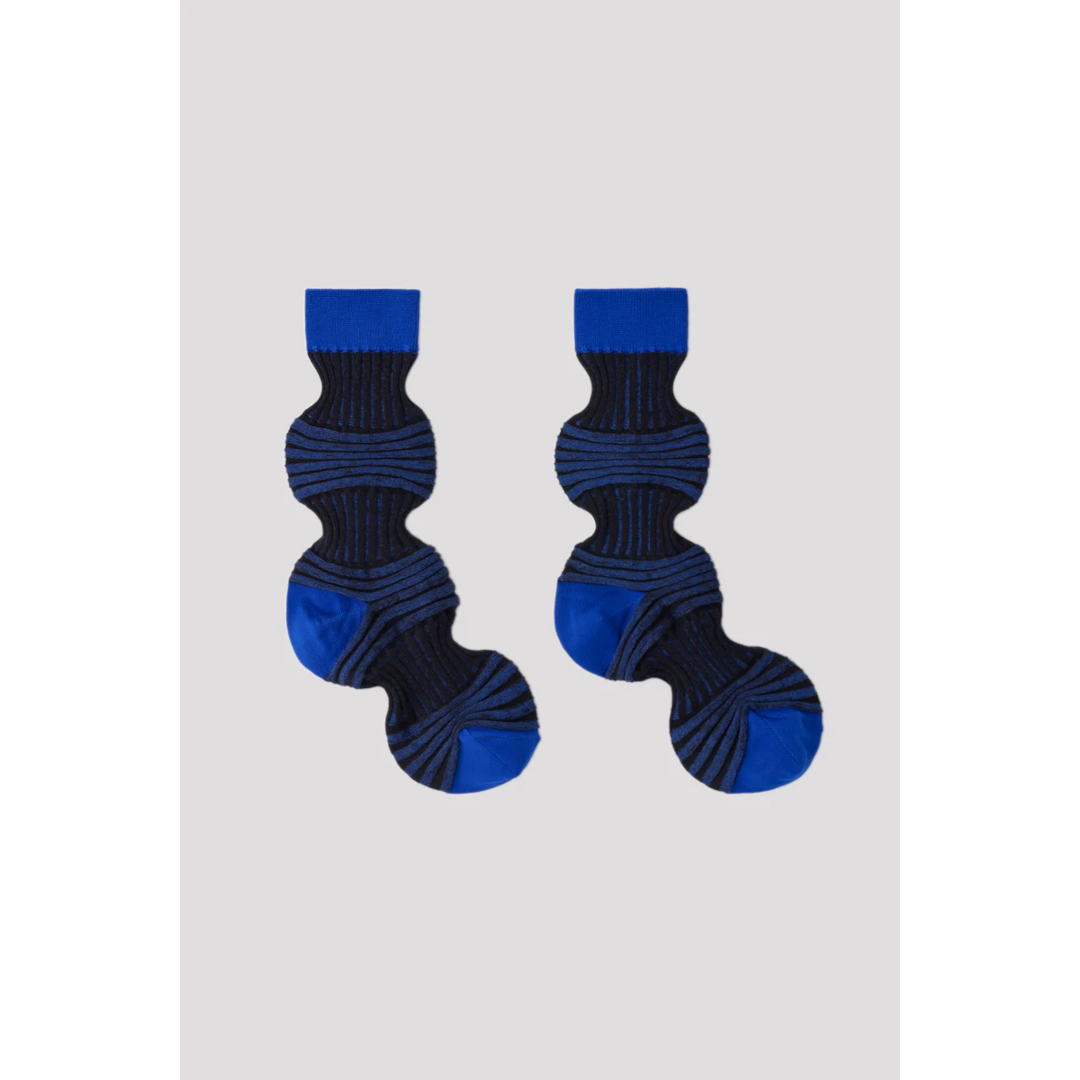 CFCL ڥե GARTER RIB SOCKS BLUE MULTI (CF010AI013)