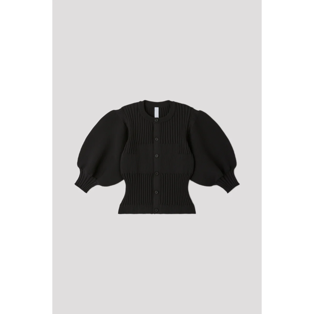 CFCL ڥե FLUTED SHORT PUFF SLEEVE CARDIGAN BLACK (CF010KE062)