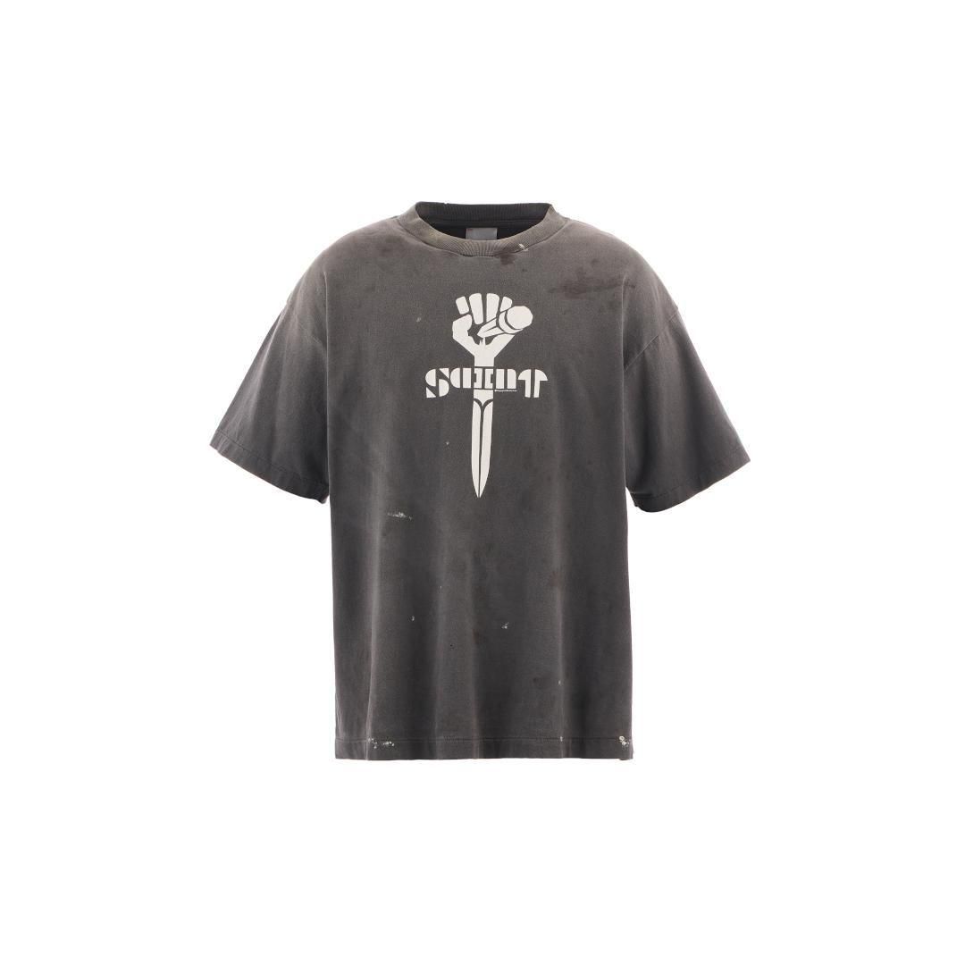 SAINT Mxxxxxx ڥȥޥ  SS TEE / FIST  BLACK (SM-HR1-0000-001) 
