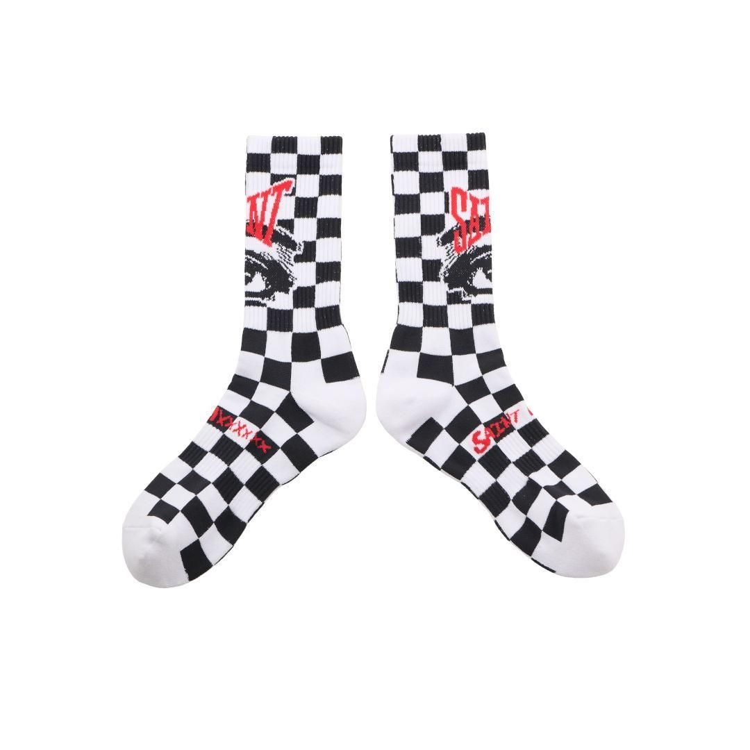 SAINT Mxxxxxx ڥ ޥ SOCKS/EYE/BLACKWHITE (SM-HR1-0000-106)