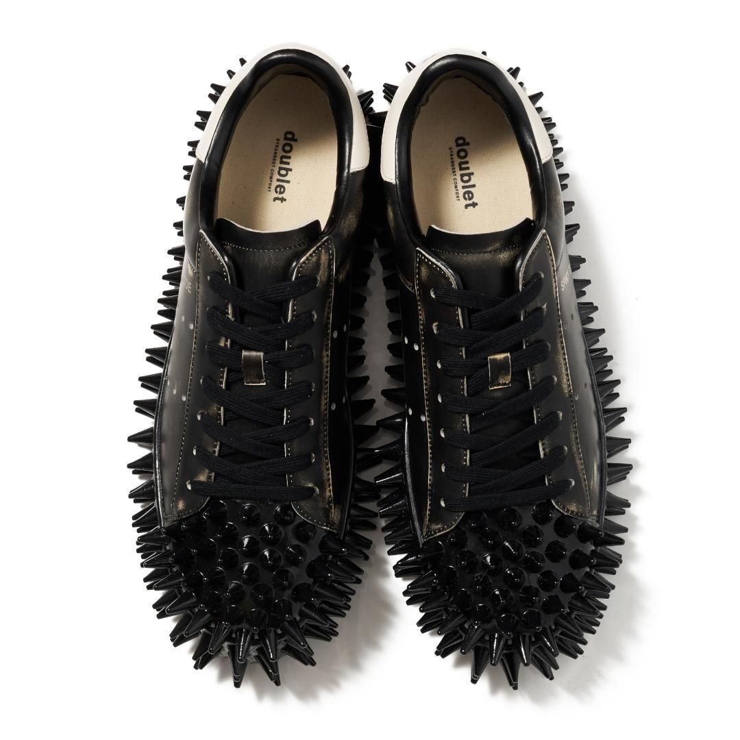 doublet|ダブレット SPIKY LEATHER SNEAKER BLACK (25AW76FT63)