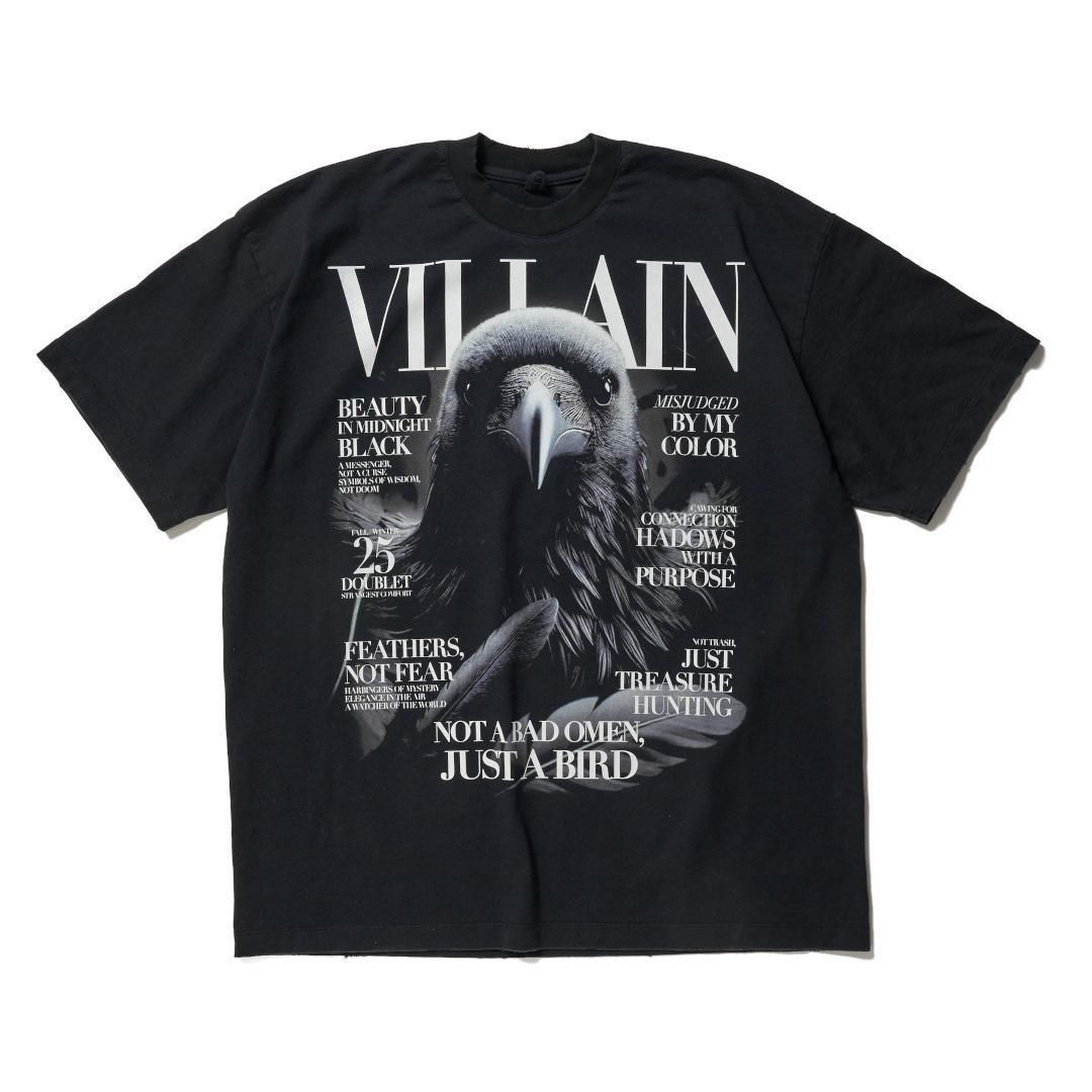 doublet|֥å VILLAIN COVER PRINT T-SHIRT BLACK (25AW48CS411) 