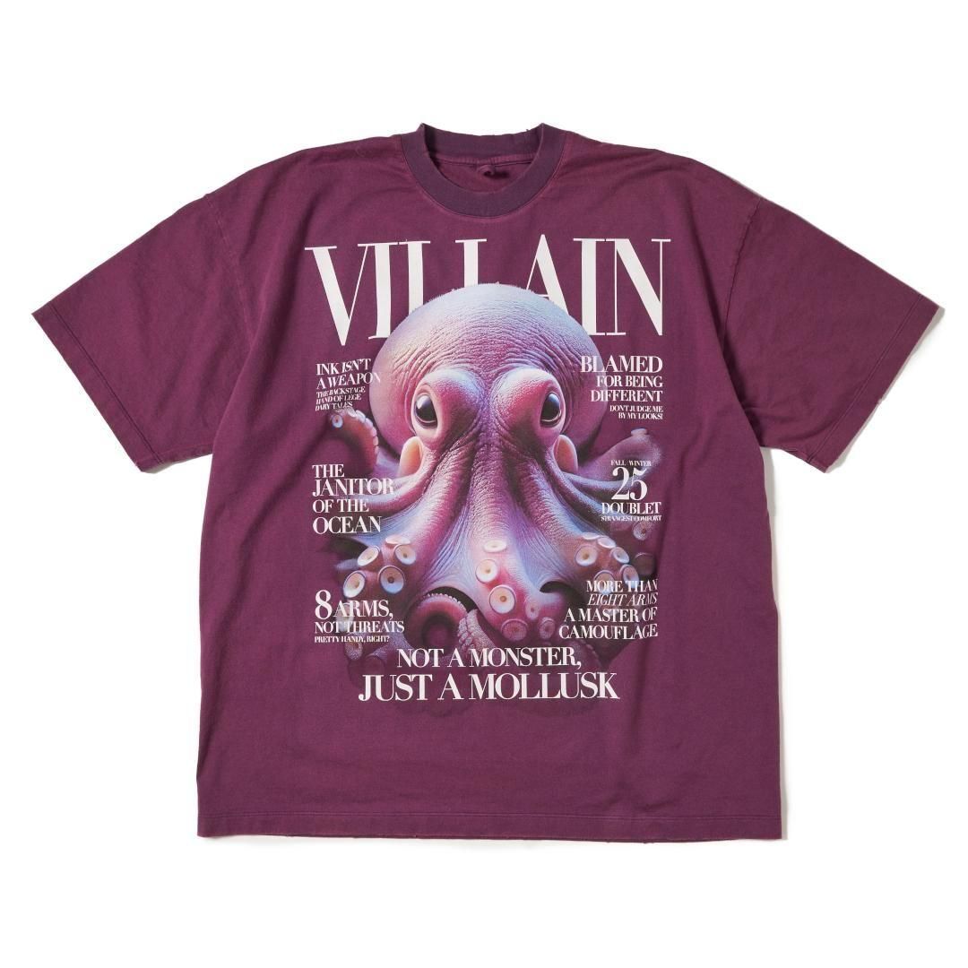 doublet|֥å VILLAIN COVER PRINT T-SHIRT PURPLE (25AW48CS411) 