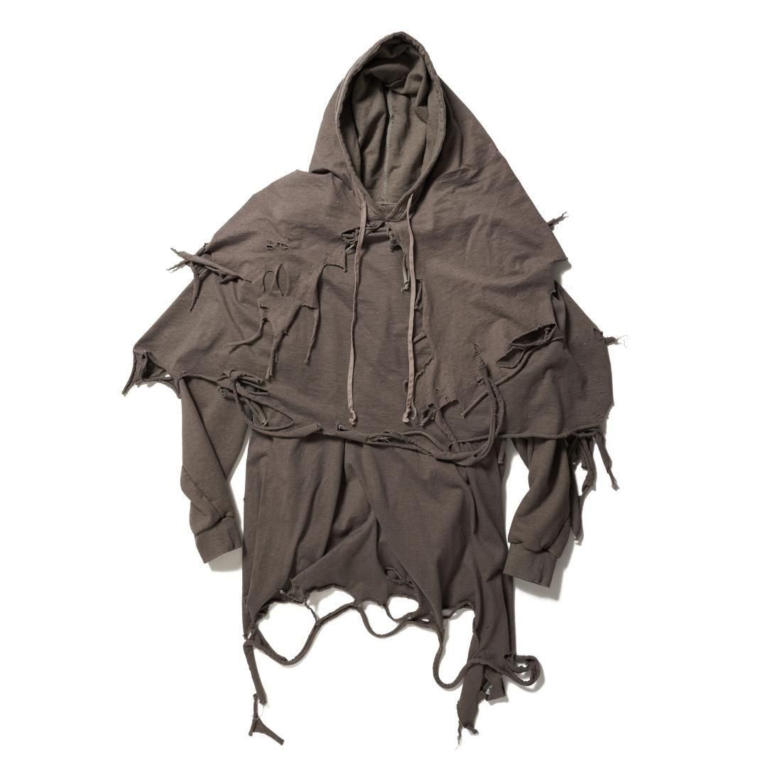 doublet|֥å PHANTOM FRAYED HOODIE  GREY (25AW34CS397) 
