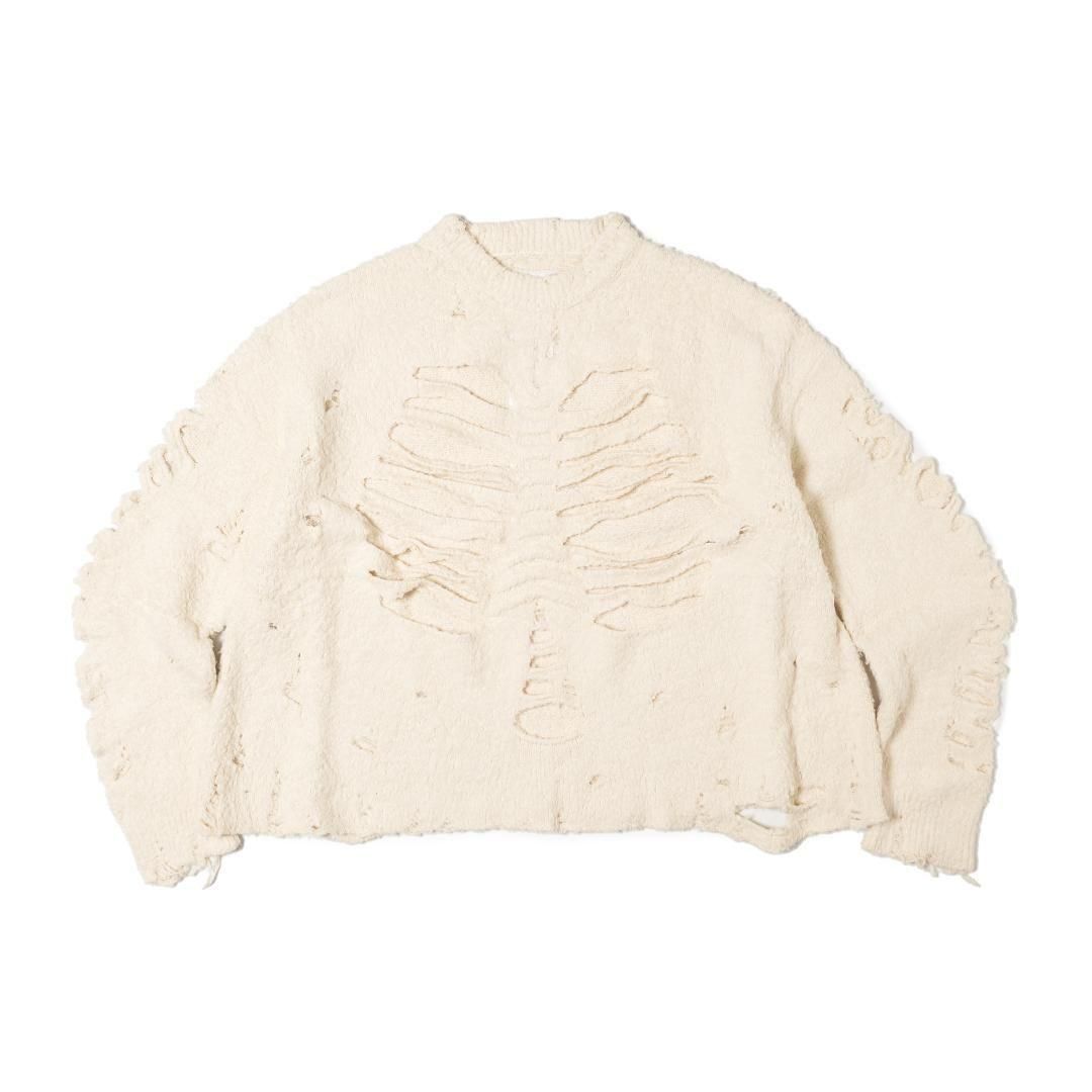 doublet|֥å  RIBCAGE KNIT PULLOVER IVORY (25AW61KN192) 