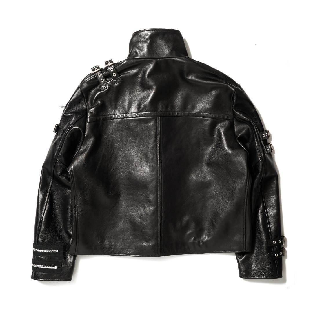 doublet | ダブレット BUCKLE OVERRLOAD LEATHER JACKET BLACK