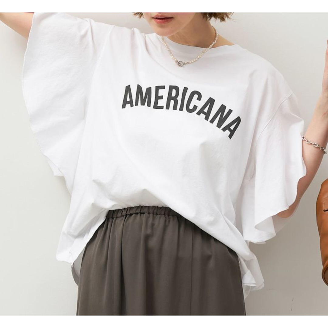 MICA & DEAL Americana フリルTシャツ 日本製 MICA & DEAL【マイカアンドディール】 【AMERICANA×MICA&DEAL