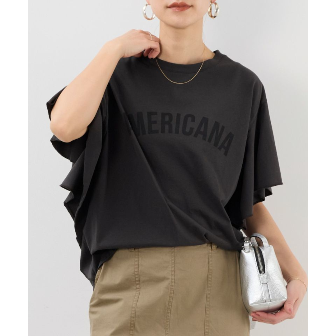MICA & DEAL フリルスリーブTシャツ ネイビー MICA & DEAL フリルスリーブTシャツ ネイビー MICA&DEAL /