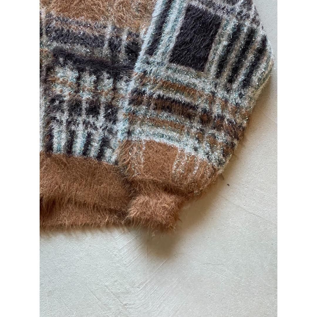 SEVESKIG|セブシグ Lustere Check Knit Cardigan BEIGE (KN-SV